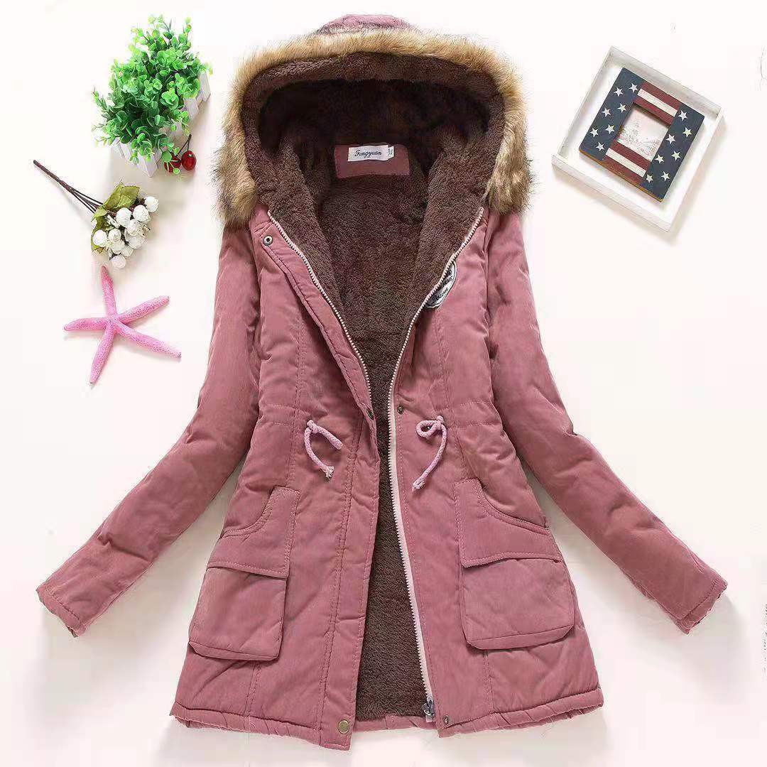 13 Colors Women Winter Thick Warm Hooded Parka Cotton Padded Coat Slim Jacket