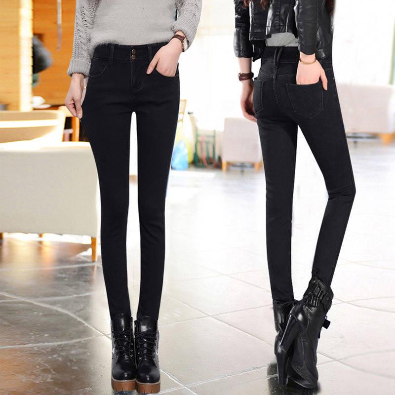 Women Jeans Plus Size Casual High Waist Pant Slim Stretch Cotton Denim Trousers for Woman