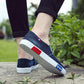 WTEMPOMen Casual Shoes Non -Leather Man Flats Platform Canvas Loafers Fashion Leisure Breathable Sof