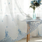 1/2pcs  Peacock Embroidered Sheer Tulle Curtains for Living Room Girls Jacquard Pastoral Window Curtain for Bedroom Curtains