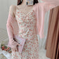 Floral Dress Ladies Suspenders Summer Loose Temperament Gentle Super Fairy Mid-length Dress Trendy