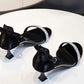 Plus Size 34-40 Women Shiny Slippers Outdoor Bohemian Beach High Heels Wear-resistant Non-slip Office Lady Word Deduction Sandals