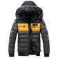 Men's Padded Jacket Men's Thicked Warm Padded Jacket with Detachable Hood Youth Bread Clothes Stand-up Collar Fashion Jacket Men
