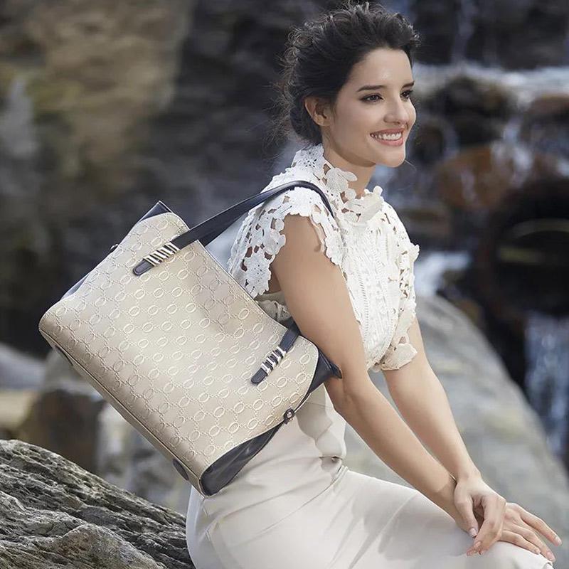 Temperament Bag Women Casual Leather Handbag Women Fashion Large Capacity All-match Shoulder Bag Women Leather Big Bag