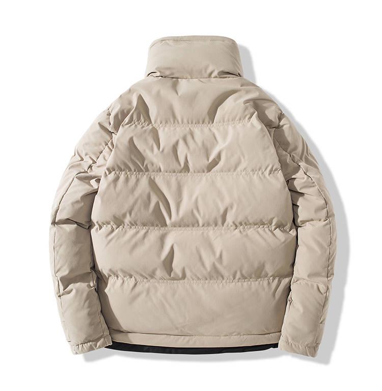 Winter Warm Coat Men Thick Streetwear Jacket Man Cotton Parka Fleece Stand Collar Overcoat