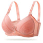 Ladies Plus Size No Steel Rings Big Breasts Gather Side Breathable Thin Simple Sexy Lace Bra