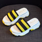 Thick bottom sandals summer infrared wear wild sports ins tide fashion sponge cake slippers women