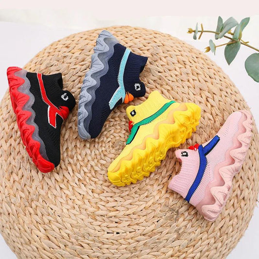 Children's Socks Shoes Running Girls Spring and Autumn Baby Breathable Mesh Boys Shoes Sneakers
