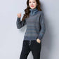 Pofulove Women turtleneck Sweater Pullover Long Sleeve Plus Size loose thick Knit Sweaters Winter