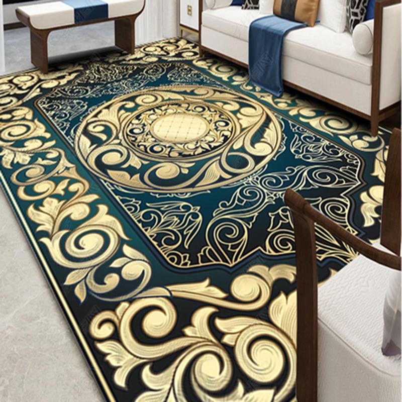 Big Size Persian Carpet Living Room Coffee Table Carpet Rectangle Ground Mat Classical Home