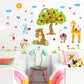 Animal Paradise Wall Stickers Background Decorative Painting Self-adhesive Removable Stickers