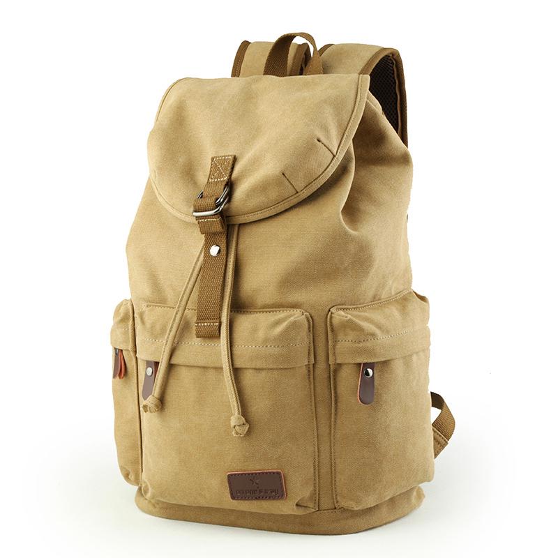 Man Leather Casual USB Interface Backpack Bag Hole Mens School Travel Rucksack Laptop Backpack