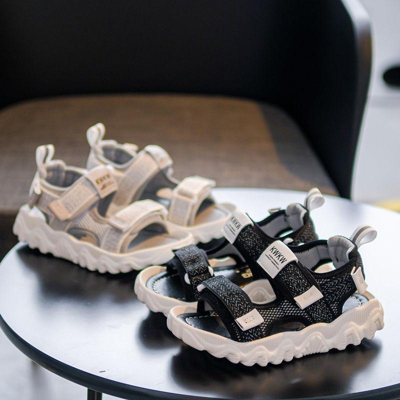 Children's Sandals Men's Summer Boys' Shoes Sandals Soft-soled Non-slip Breathable  Lightweight Beach Shoes