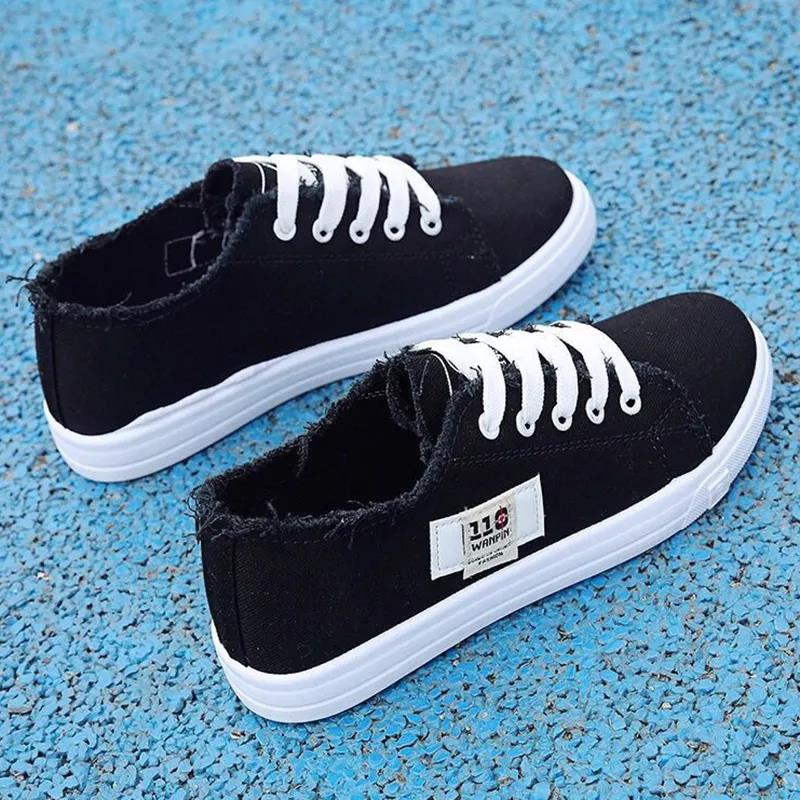 White Canvas Women's Shoes Sneakers Board Shoes Korean Spring Summer Autumn Casual Shoes