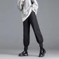 Women's Trousers Winter Straight-leg Casual Pants with Split Feet To Keep Warm Bloomers