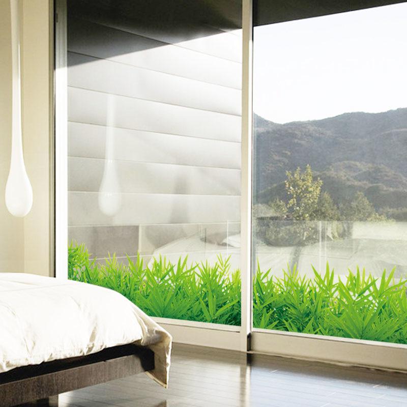 [Wall sticker] Green meadow wall stickers living rooms bedroom window bathroom art decals murals hom