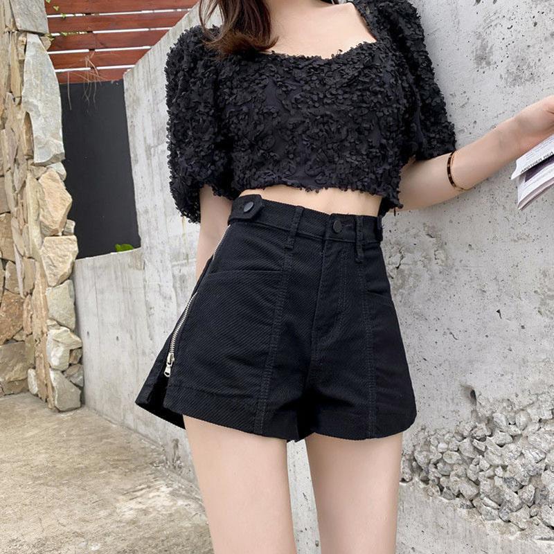 Large Size Women's Wide-leg Pants, Fat Girl Shorts, Women's Thin Summer 200 Pounds Were Thin, All-match Denim Shorts Women