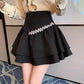 Streamer Diamond Skirt Women's Fashion High Waist Waist French Cover Belly Short A-line Skirt