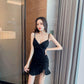 Female Casual Suspender Wrap Hip Club Dress Elegant Slim Night Dress Low Strapless Short Party Dress
