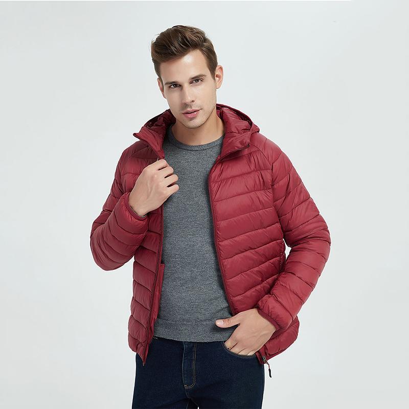 Light Down Jacket Casual Parkas Thicken Warm Winter Jackets and Coats Hooded Slim Windbreaker Outwear