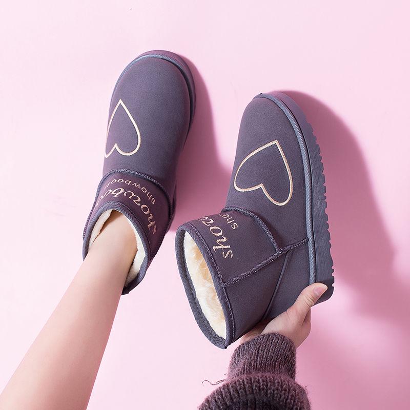 Anti-skiing boots warm cotton shoes plus velvet thickening women's boots winter plush women's shoes