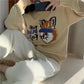 Autumn and Winter College Style Knit Round Neck Long Sleeve Students Loose and Thin Mid-length Coat Sweater Women