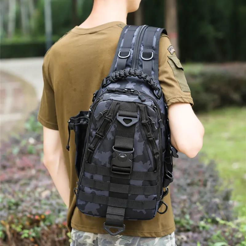 Luya Bag Outdoor Mountaineering Bag Multi-function Men Can Cross-body Shoulder Camouflage Tactical Backpack Chest Bag