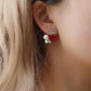 Ear Clip Temperament Exquisite Fashion Rhinestone Pearl Rose Butterfly Bride Earrings Earrings