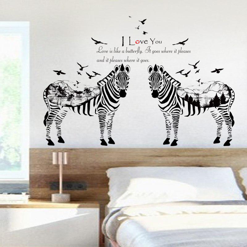[Wall sticker ]2 Zebra Sketch Animals Wall Stickers For Kids Rooms Home Decor Living Room Bedroom Ki