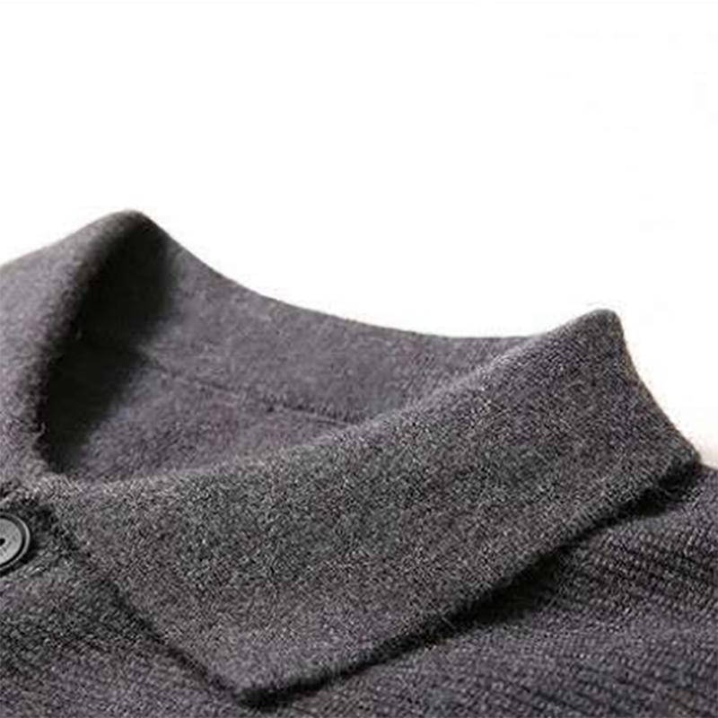 Autumn Jacket Men's Lapel Knit Cardigan Trend Young Knit Casual Outerwear Jacket