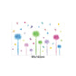 [Wall sticker ]Fantasy Flowers Dandelion Dots Butterfly Wall Stickers For Kids Rooms Kitchen Bathroo