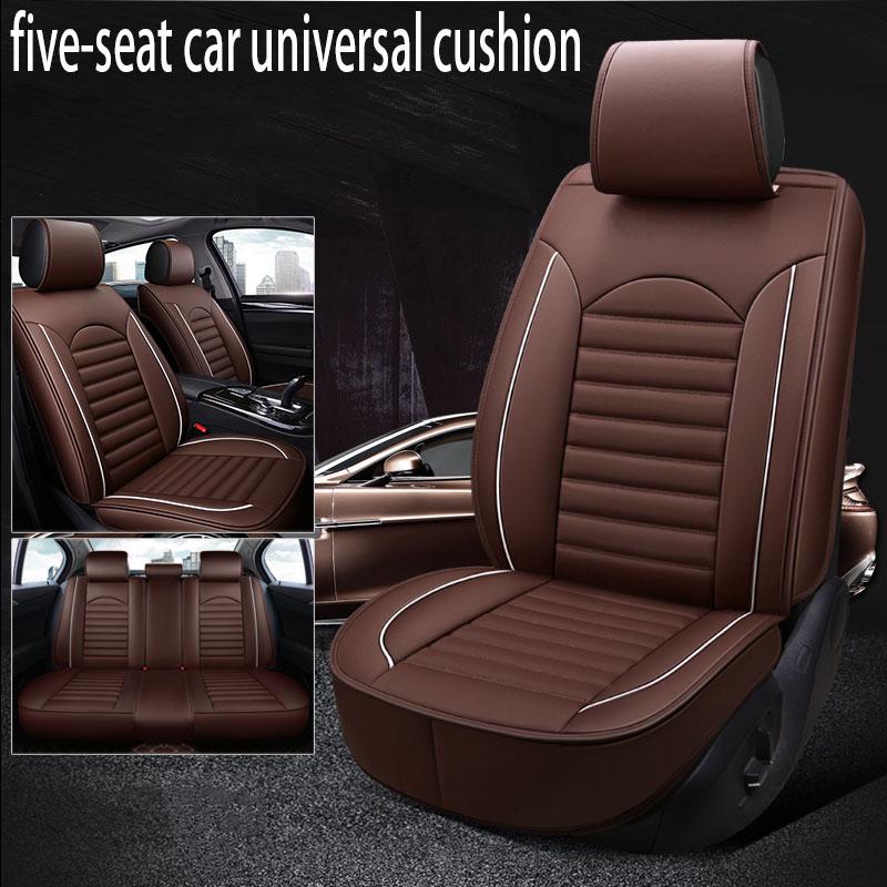 Leather Universal 5 Seat Car Seat Cover Fully Surrounded Car Cushion Four Season Car Seat Cover