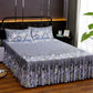 Three-piece Bedroom Twill Bed Skirt Bedspread Double Non-slip Mattress Protection Cover Skin-friendly Bed Cover and Dust Cover