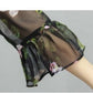 S-XXXXXL Chiffon Dress Loose Large Size Round Neck Flared Short Sleeve Summer Middle-aged Women's Dress