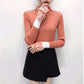 Autumn and Winter Slim Knit Bottoming Shirt Casual Flared Sleeve Sweater Simple Sexy Female Top