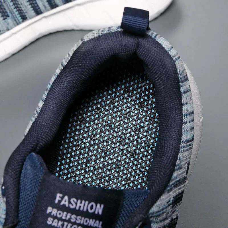 New Men's Mesh Sports Casual Trend Wild Breathable Flying Weave Running Shoes Light Sports Shoes