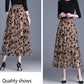 Mesh Floral Skirt Women's Spring/Summer High Waist Mid-Length A-Line Pleated Skirt