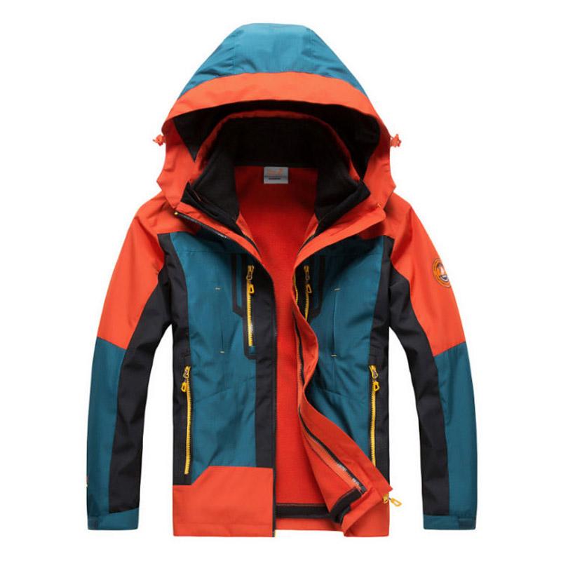 Men's and Women's Outdoor Sportswear Windproof Mountaineering Clothes Thick Hooded Detachable Two-piece Jacket Fleece Soft Shell Cycling Jersey