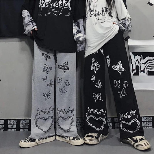 Harajuku Printed Pants Women's Pants Streetwear Woman Harem Pants Autumn Ladies Casual Pants Plus Size