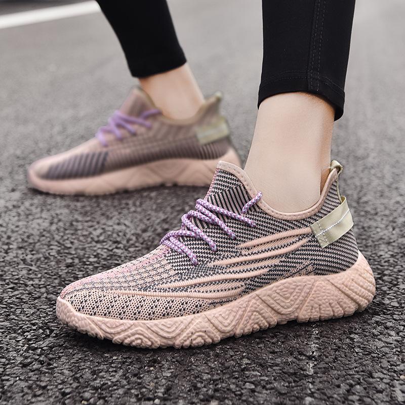 Spring and Summer Couple Shoes for Men and Women Flying Woven Breathable Sports Casual Shoes