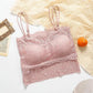 Tank Top with Built In Bra Camisole Bralette Crop Top Sexy Lingerie Women Sleevesless Padded Undershirt Lace Strap Camis White