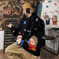 Autumn and Winter Cartoon Loose Hooded Sweater Men's Couple Print Pullover Jacket Student