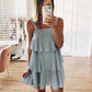 Sexy Woman Boho Sleeveless Dress Ruffles Party Evening Summer Beach Short Mini Dress New Fash