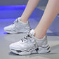 Women's Dad Sneakers Shoes Woman Sneakers Lace Up Platform Ladies Shoes Walking Female Footwear