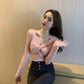 Women's Autumn and Winter Fashion Warmth Slim-fit Bottoming Sweater V-neck Short Sweater Long-sleeved Inner Top