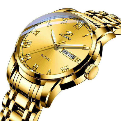 Watch automatic mechanical Gradient color men skeleton stainless steel wrist watch