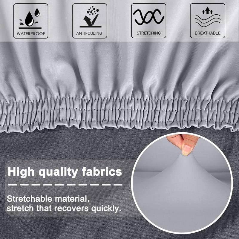 2/4/6Pcs Waterproof Chair Cover PU Leather Fabric Chair Covers Big Elastic Seat Chair Covers Stretch Seat Case For Home Banquet