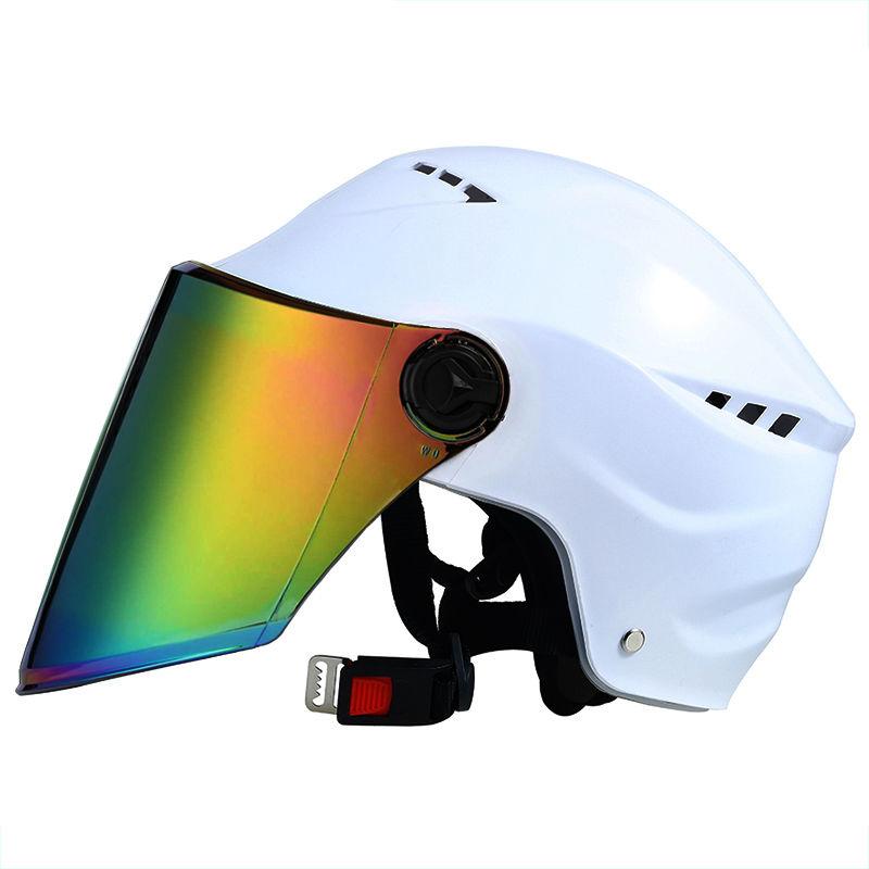 Electric Bicycle Female Helmet Summer Sunscreen Male Half Helmet Anti-ultraviolet Sunshade All Seasons Lightweight Non-motorcycle Helmet