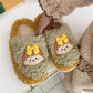 Autumn and Winter Girl Cute Cotton Slippers Warm Flat Shoes Indoor Non-slip Cotton Shoes Soft Shoes