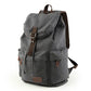 Man Leather Casual USB Interface Backpack Bag Hole Mens School Travel Rucksack Laptop Backpack